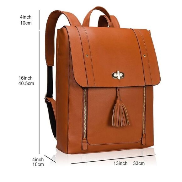 ESTARER Women PU Leather Backpack - Picture 9 of 10
